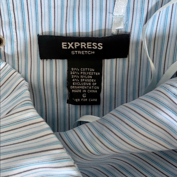 Express Stretch Pinstripe Strapless Midi Dress - Picture 10 of 13